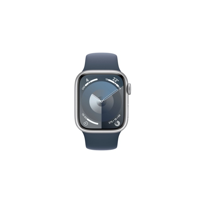 Watch Series 9 GPS 41mm Gümüş Alüminyum Kasa ve Fırtına Mavisi Spor Kordon - S/M