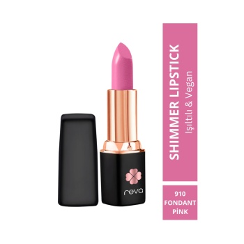 Shimmer Lipstick Fondant Pink - Işıltı Ruj - 4 gr - No: 910 - Vegan & Temiz İçerik