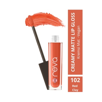 Creamy Matte Lip Gloss Red Clay - Mat Krem Dudak Parlatıcısı - No: 102 - Vegan & Temiz İçerik