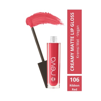 Creamy Matte Lip Ribbon Red - Mat Krem Dudak Parlatıcısı - No: 106 - Vegan & Temiz Içerik