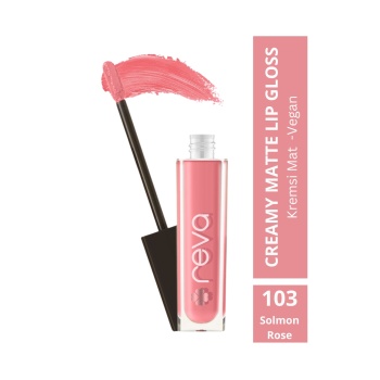 Creamy Matte Lip Gloss Solmon Rose - Mat Krem Dudak Parlatıcısı - No:103 - Vegan & Temiz Içerik