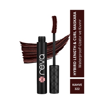 Uzatan Hibrit Maskara - Hybrid Length & Curl Mascara Brown - No: 322 - Vegan Temiz Içerik