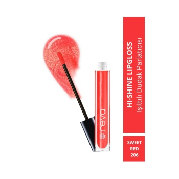 Işıltılı Dudak Parlatıcısı - Hi-shine Lip Gloss Sweed Red - No: 206 - Vegan & Temiz Içerik