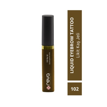 Koyu Kahverengi Likit Kaş Maskarası & Liquid Eyebrow Tattoo 5ml - No: 102 Vegan & Temiz Içerikli