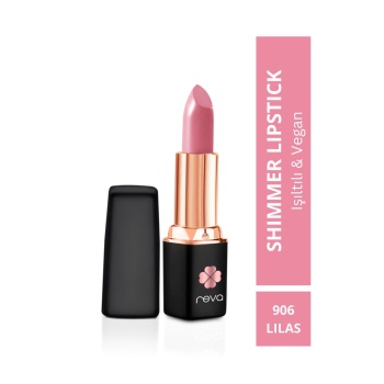 Shimmer Lipstick Lilas - Işıltı Ruj - No: 906 - Vegan Temiz Içerik