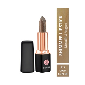 Shimmer Lipstick Metalic Cold Copper-Brown Series-Işıltı Ruj Kahve Serisi No:913 4 gr