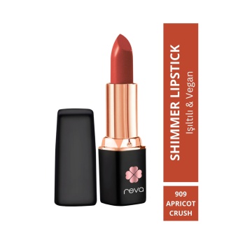 Shimmer Lipstick Apricot Crush - Işıltı Ruj - No: 909 Vegan & Temiz Içerik