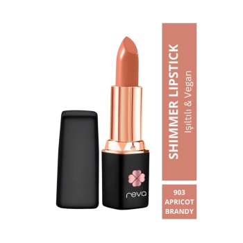 Shimmer Lipstick Apricot Brandy - Işıltı Ruj - 4 gr - No: 903 - Vegan & Temiz Içerik