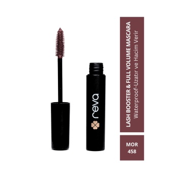 Lash Booster & Full Volume Color Maskara Prune-Tam Hacim & Uzatan Renkli Maskara Mor 458