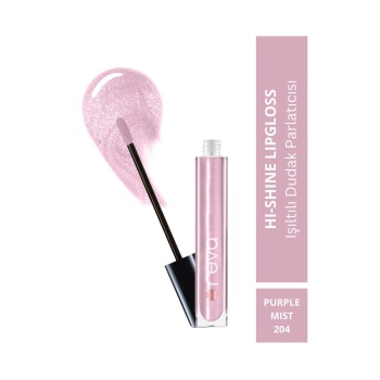 Işıltılı Dudak Parlatıcısı - Hi-shine Lip Gloss Purple Mist - No: 204 - Vegan & Temiz Içerik
