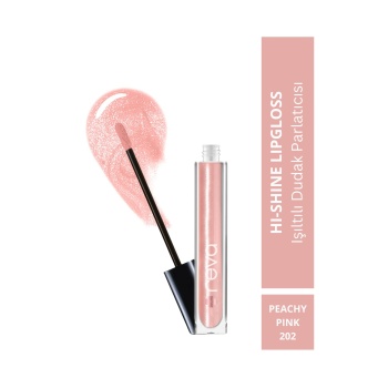 Işıltılı Dudak Parlatıcısı - Hi-shine Lip Gloss Peachy Pink - No: 202 - Vegan & Temiz Içerik