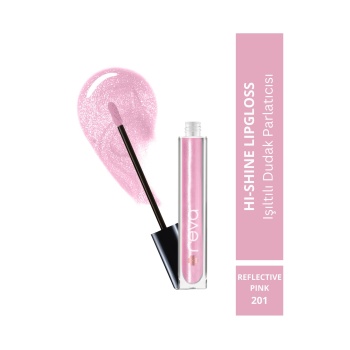 Işıltılı Dudak Parlatıcısı - Hi-shine Lip Gloss Reflective Pink - No: 201 - Vegan & Temiz Içerik