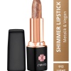 Shimmer Lipstick – Vegan ve Temiz İçerikli Işıltılı Parlak Ruj Metalic Light Copper No:912