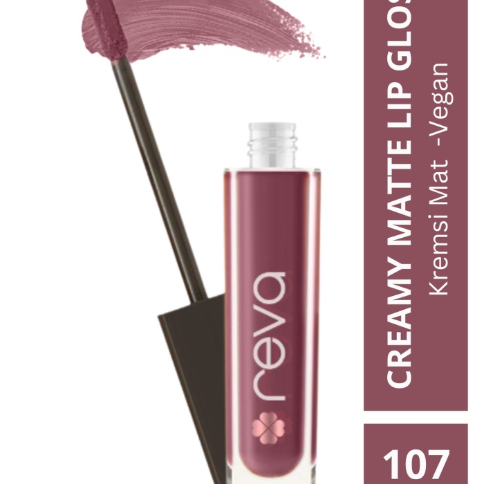 Creamy Matte Lip Gloss Cordovan - Mat Krem Dudak Parlatıcısı - No: 107 - Vegan & Temiz Içerik