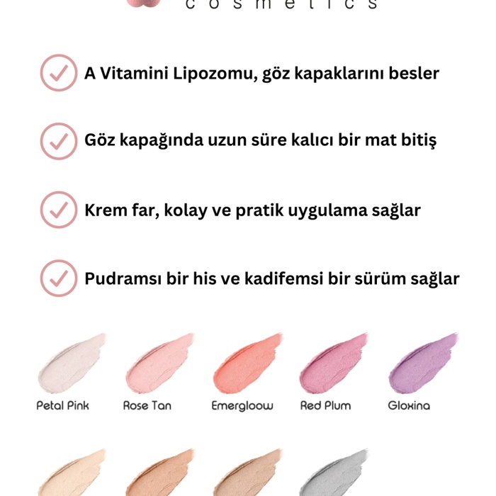 Vegan Krem Göz Farı - No. 306 | Temiz Içerik, Uzun Süre Kalıcı & Mono Cream Eyeshadow