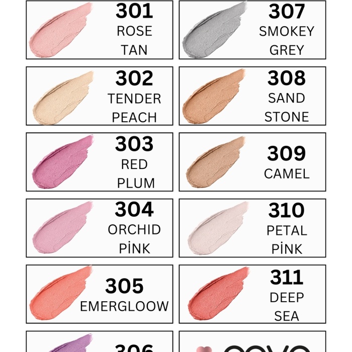 Vegan Krem Göz Farı - No. 308 | Temiz Içerik, Uzun Süre Kalıcı & Mono Cream Eyeshadow