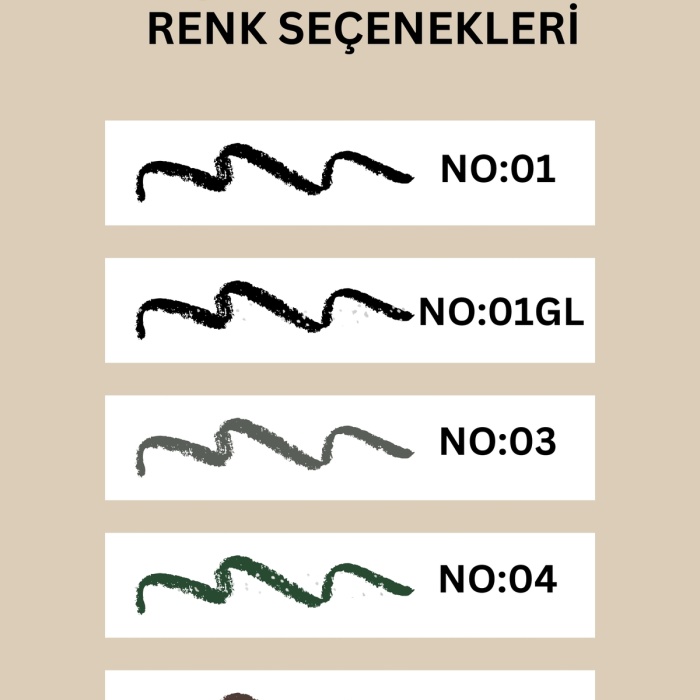 Suya Dayanıklı Göz Kalemi - Selective Waterproof Eyeliner Pencil - No: 01