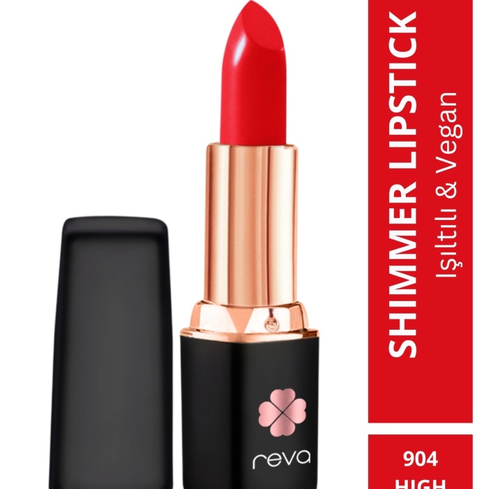 Shimmer Lipstick High Risk Red - Işıltı Ruj - No: 904 - Vegan & Temiz Içerik