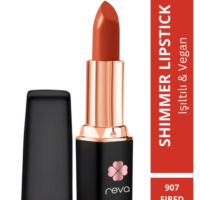 Shimmer Lipstick Fired Brich - Işıltı Ruj - No: 907 Vegan & Temiz Içerik