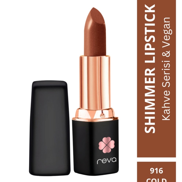 Shimmer Lipstick Cold Brown-Brown Series-Işıltı Ruj Kahve Serisi No:916 4 gr