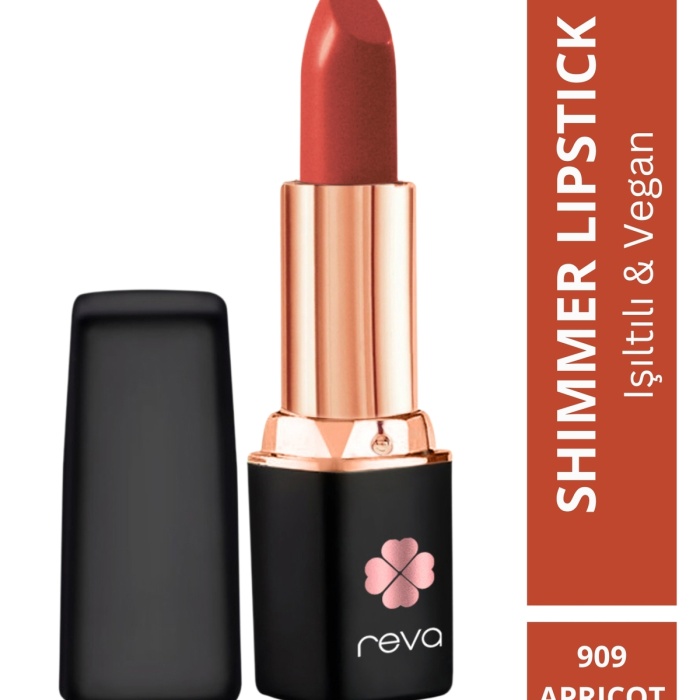 Shimmer Lipstick Apricot Crush - Işıltı Ruj - No: 909 Vegan & Temiz Içerik