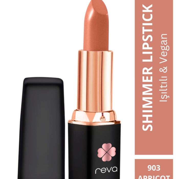 Shimmer Lipstick Apricot Brandy - Işıltı Ruj - 4 gr - No: 903 - Vegan & Temiz Içerik