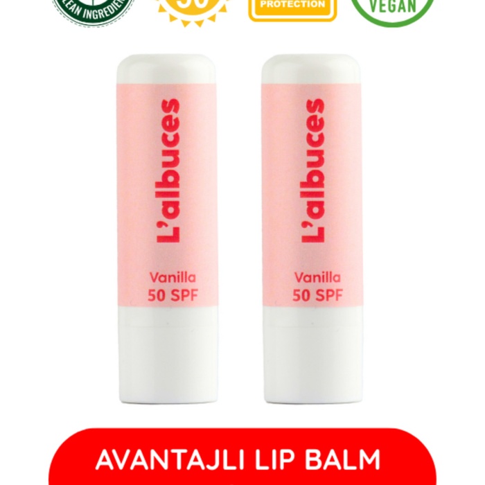 50 SPF Vanilla Lip Balm 2’li Set – Yüksek Güneş Koruması & Nem