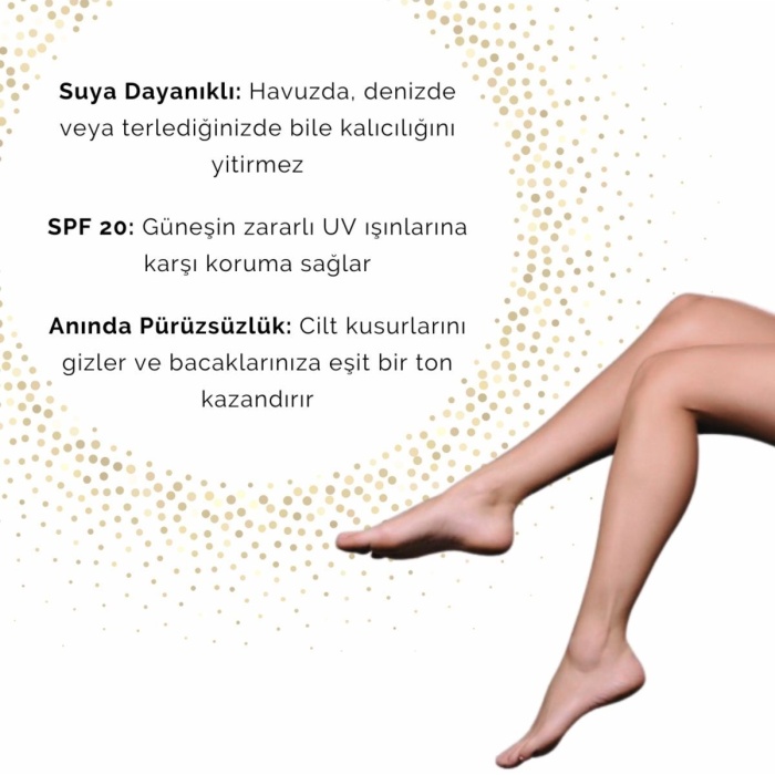 Sprey Bacak Fondöteni No:102 75 ml - Suya Dayanıklı Cilt Tonu Eşitleyici Spray On Leg Foundation