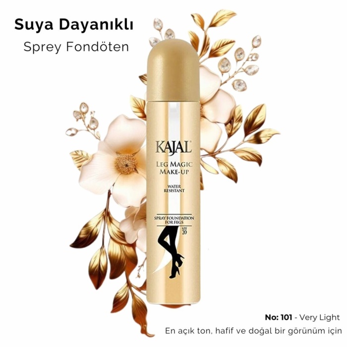 Sprey Bacak Fondöteni No:101 75 ml - Suya Dayanıklı Cilt Tonu Eşitleyici Spray On Leg Foundation