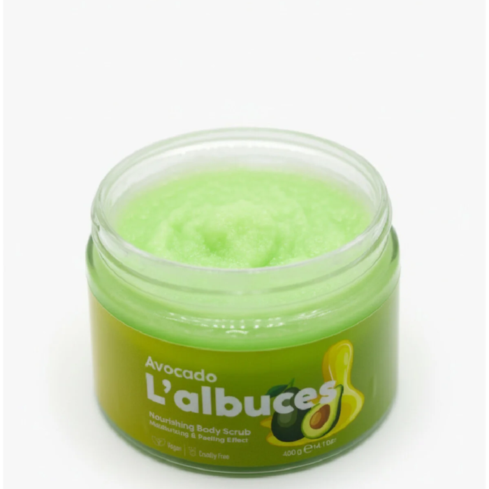 Avocado Body Scrub 400gr – Vegan, Temiz İçerikli, Avokado Kokulu Pürüzsüz Cilt Bakımı