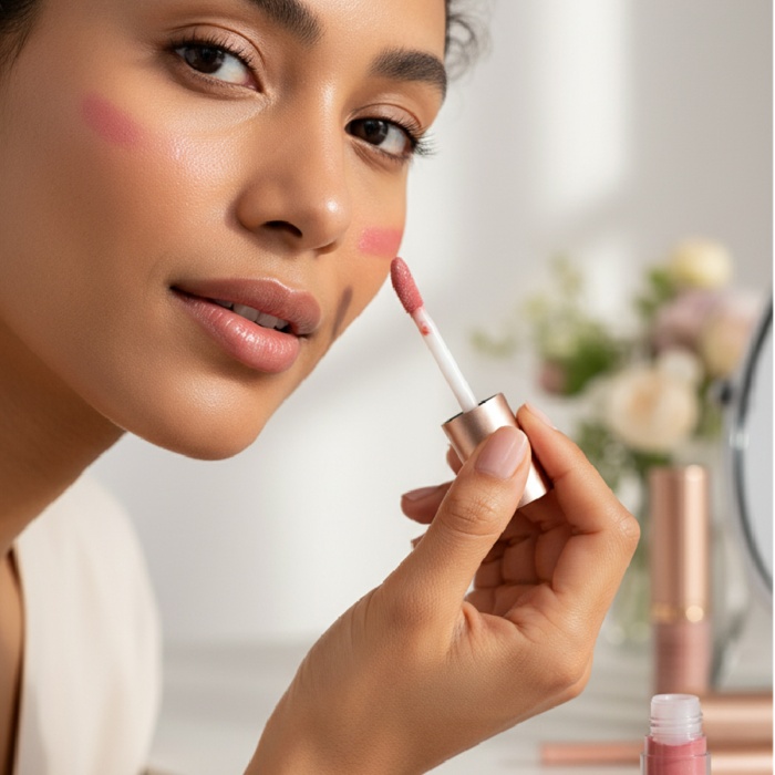 Vegan & Temiz İçerikli Lip & Cheek Tint – 2’si 1 Arada Doğal Renk, Nem ve Işıltı