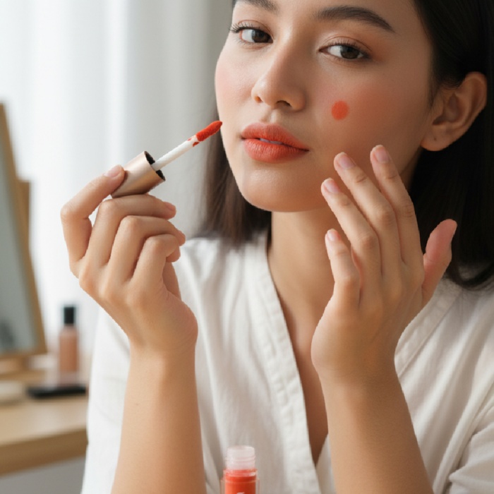 Vegan & Temiz İçerikli Lip & Cheek Tint – 2’si 1 Arada Doğal Renk, Nem ve Işıltı