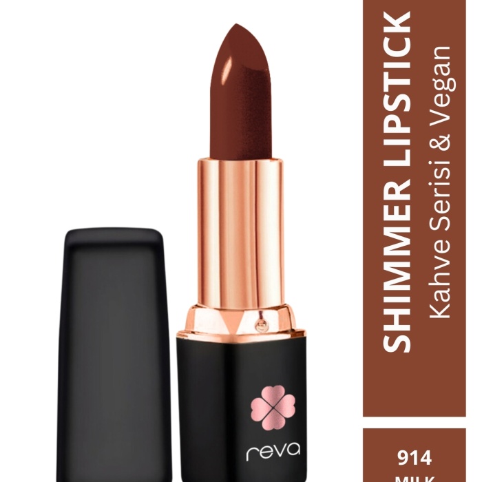 Shimmer Lipstick Milk Chocolate-Brown Series-Işıltı Ruj Kahve Serisi No:914 4 gr
