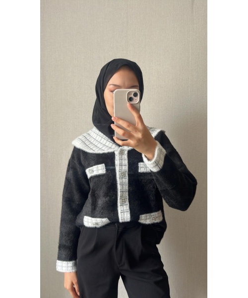 Siyah Premium Peluş Kazak