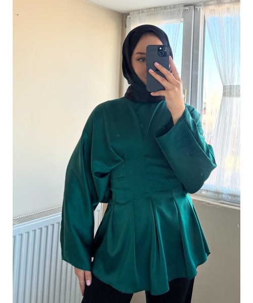 Pileli Üst Zümrüt Yeşili