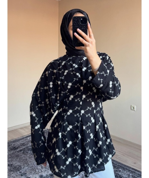 Pileli Üst Çilek Kumaş