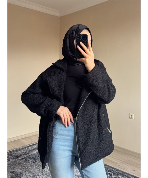 Buklet Ceket Astarlı Siyah
