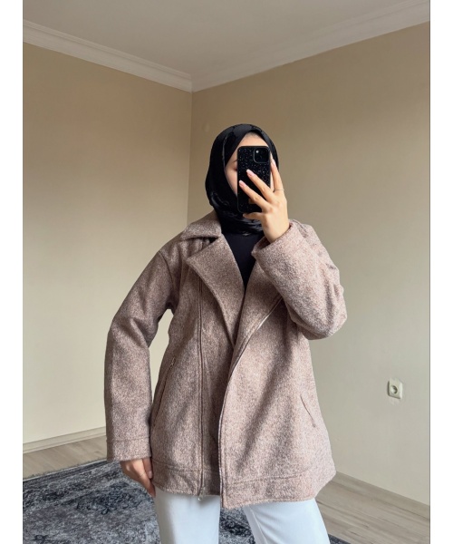 Buklet Ceket Astarlı Somon