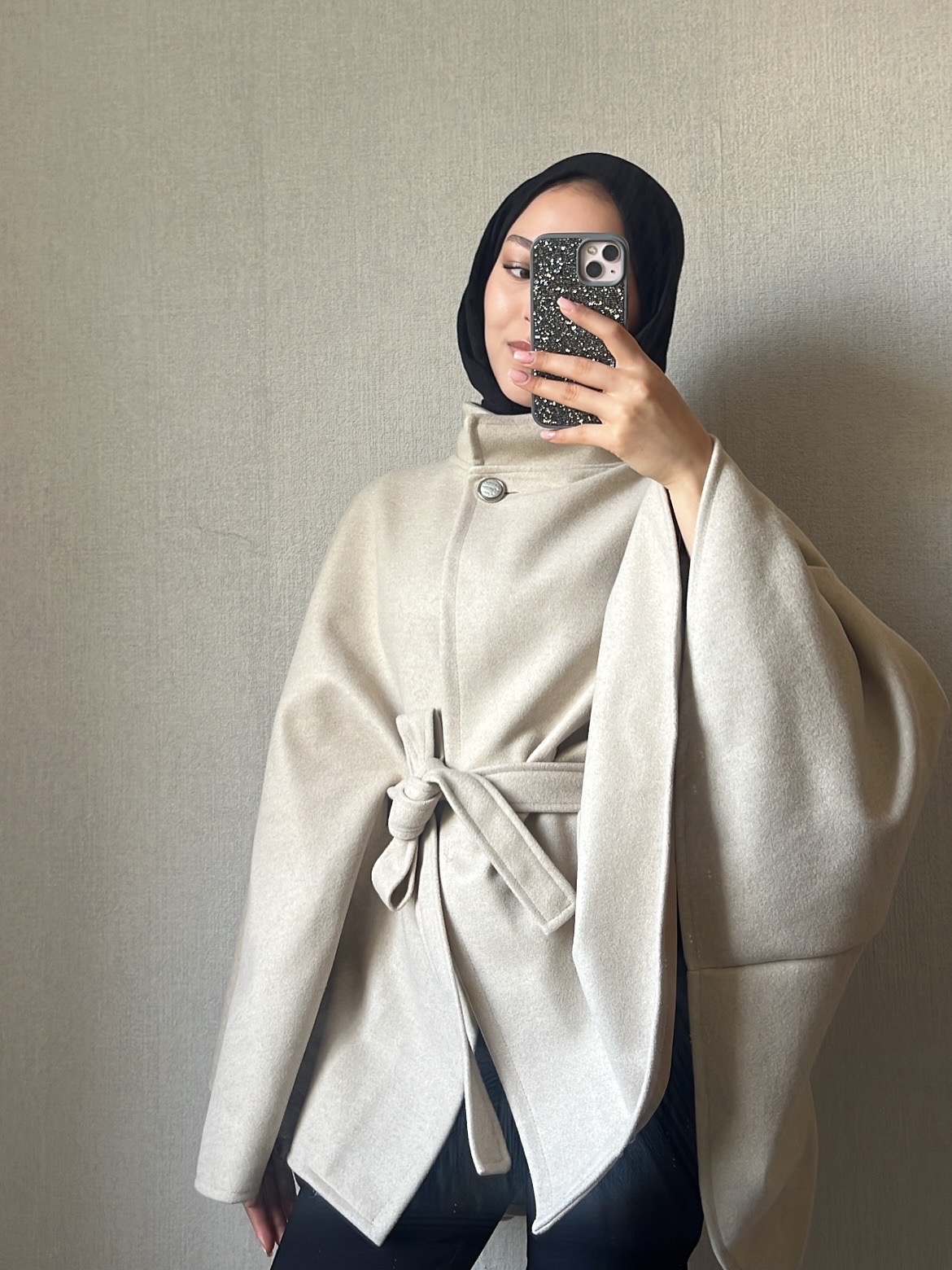 Kaşe Panço Krem Uzun