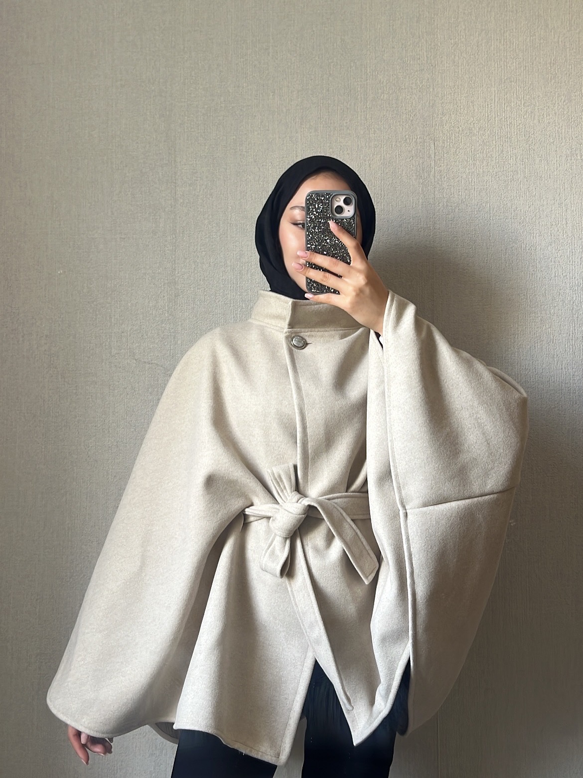 Kaşe Panço Krem Uzun