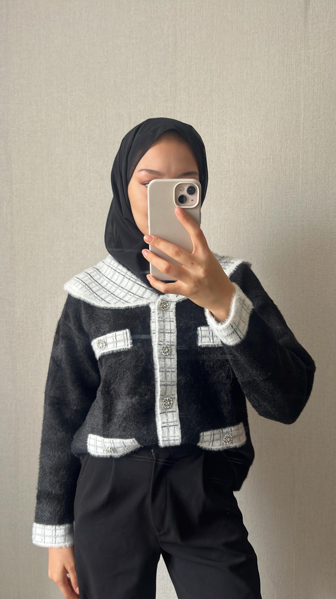 Siyah Premium Peluş Kazak