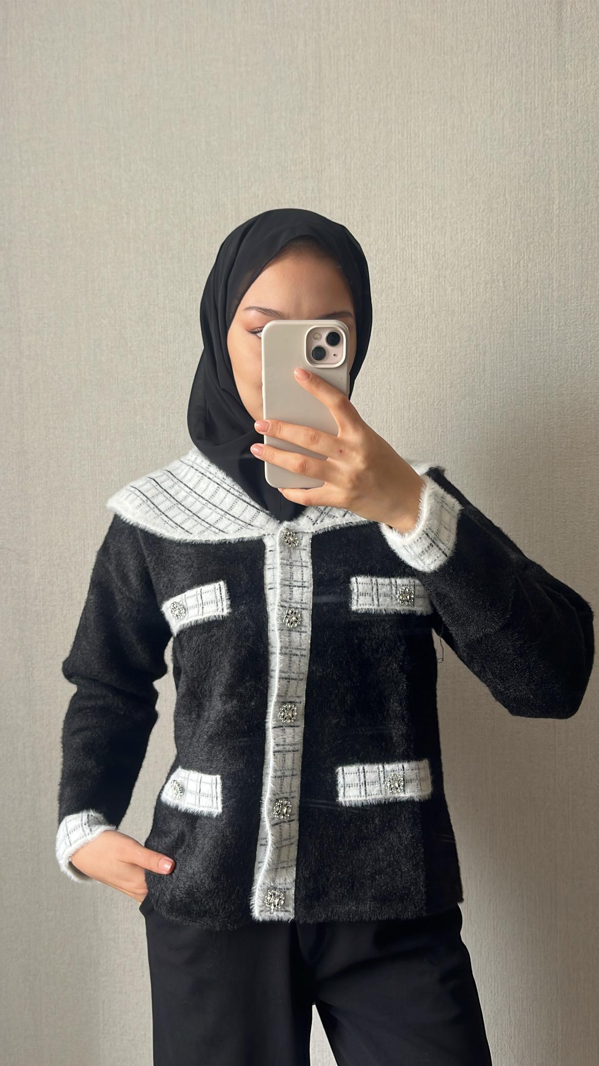 Siyah Premium Peluş Kazak