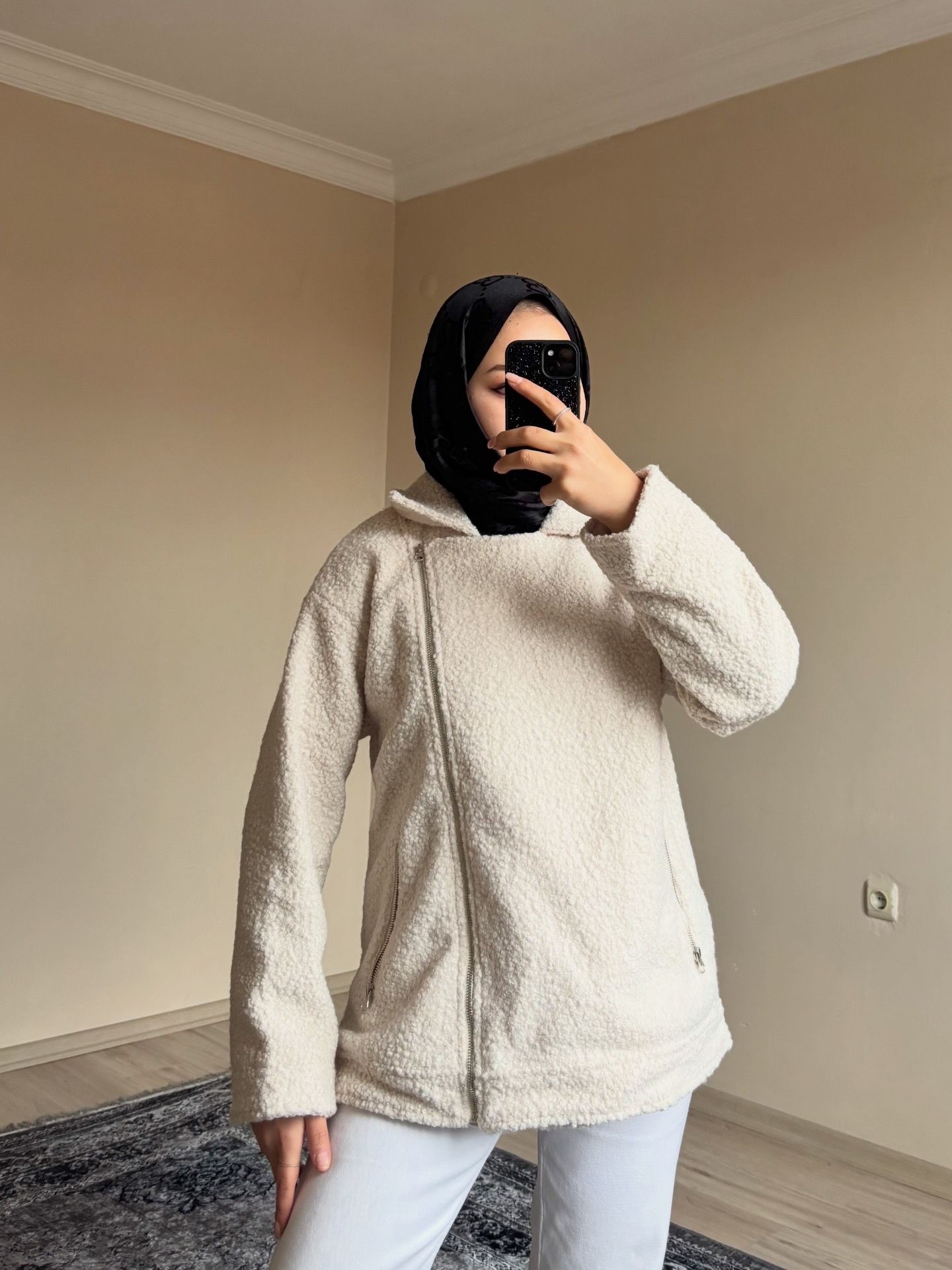 Buklet Ceket Astarlı Ekru