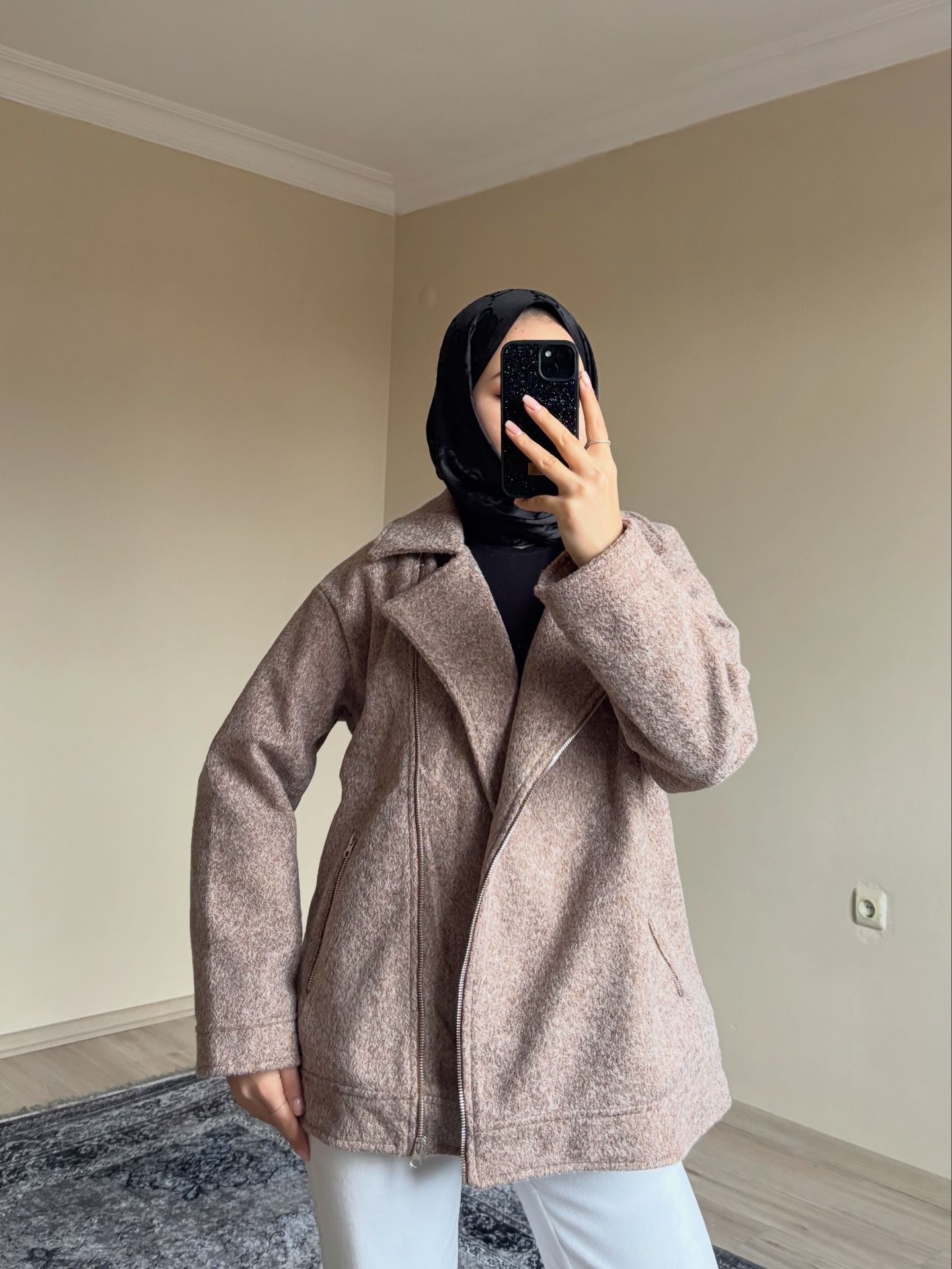 Buklet Ceket Astarlı Somon