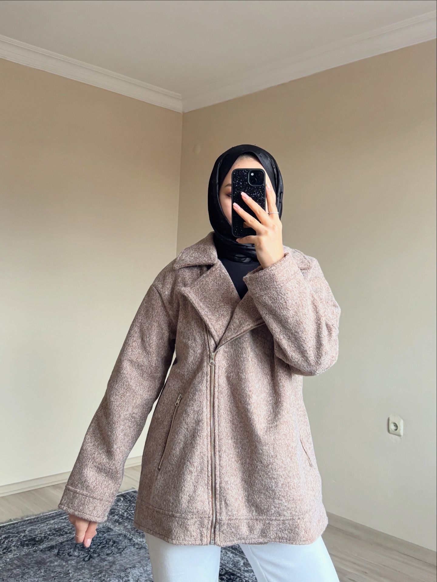 Buklet Ceket Astarlı Somon