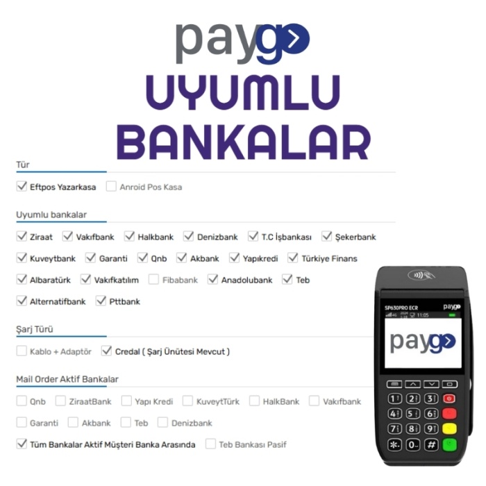 Paygo Sp630 Pro ECR 4G Eft pos Yazarkasa Hediye
