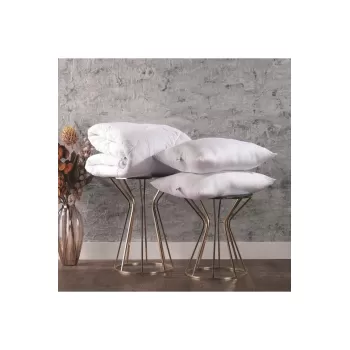 Schafer Home Microfiber Çift Kişilik Yorgan Yastık Seti 3 Parça Beyaz