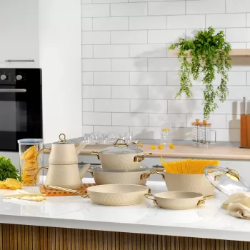 Schafer New Range Tencere Seti 11 Parça Beyaz