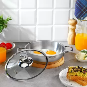 Schafer Held Kapaklı Çelik Sahan 2 Parça 20 Cm İnox