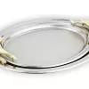 Schafer Ela 2 li Oval Çay Tepsisi-Platin01